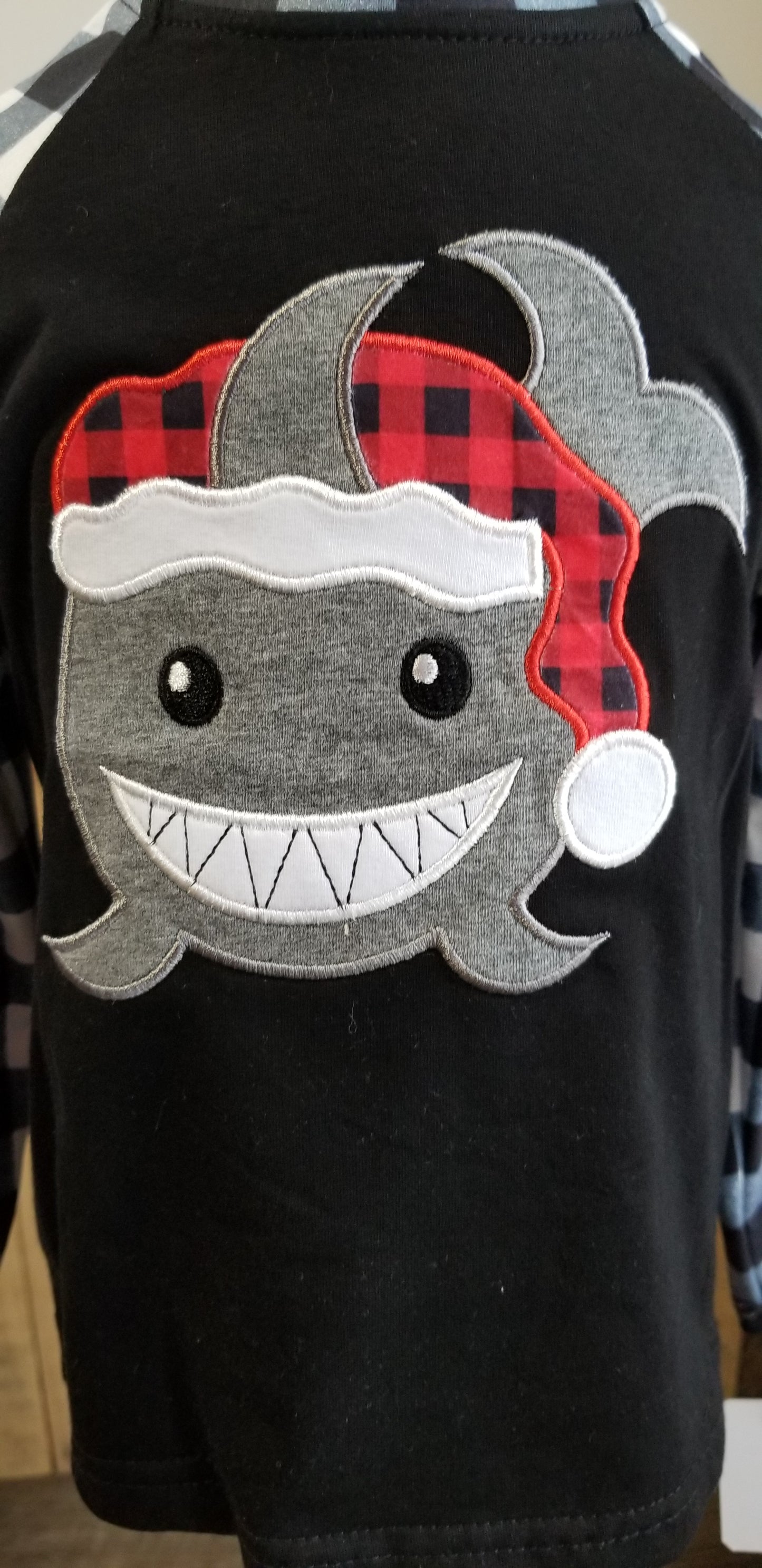 Santa Shark Raglan