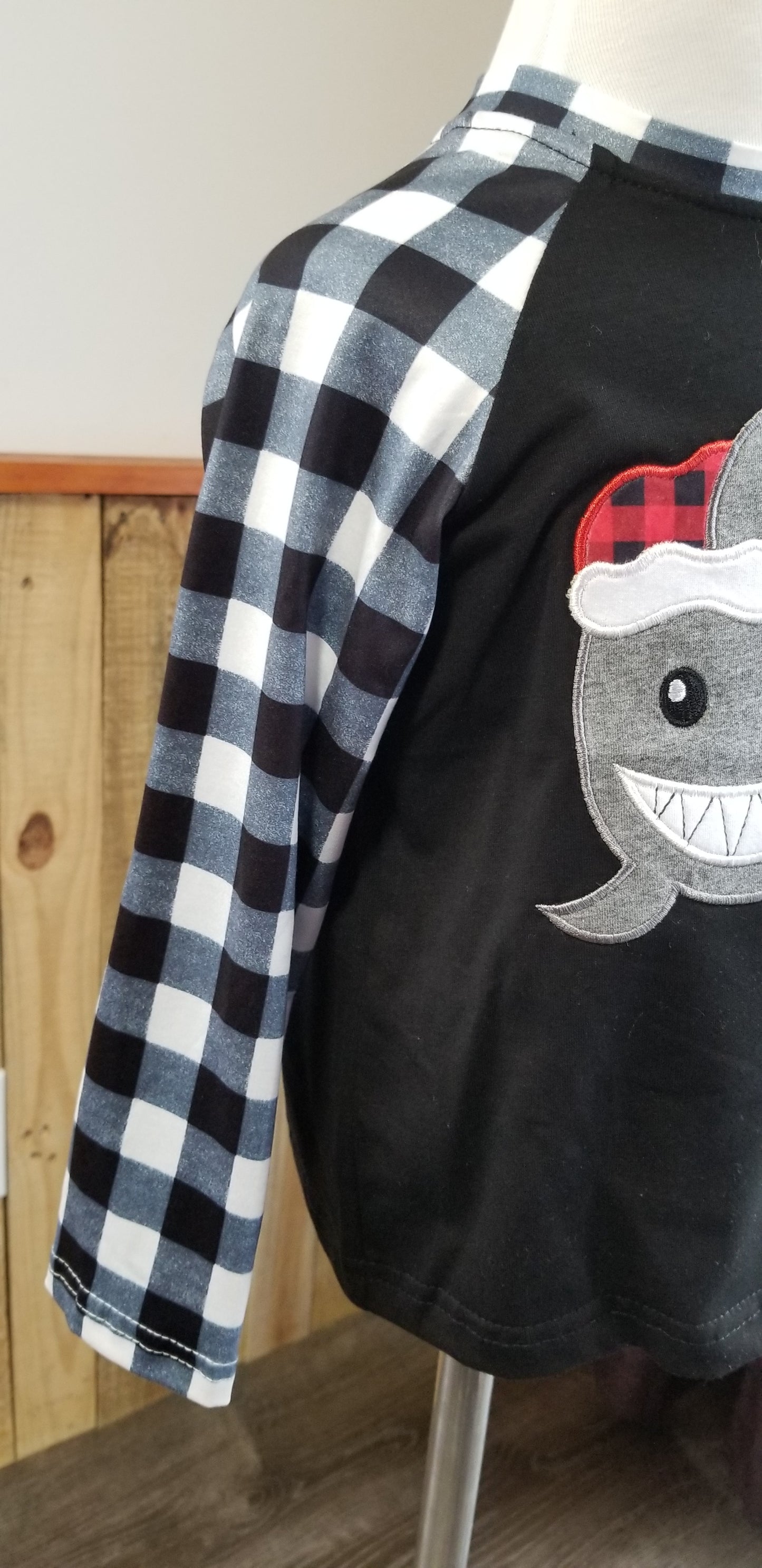 Santa Shark Raglan