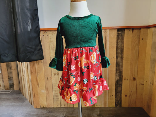 Gingerbread Velvet Dress