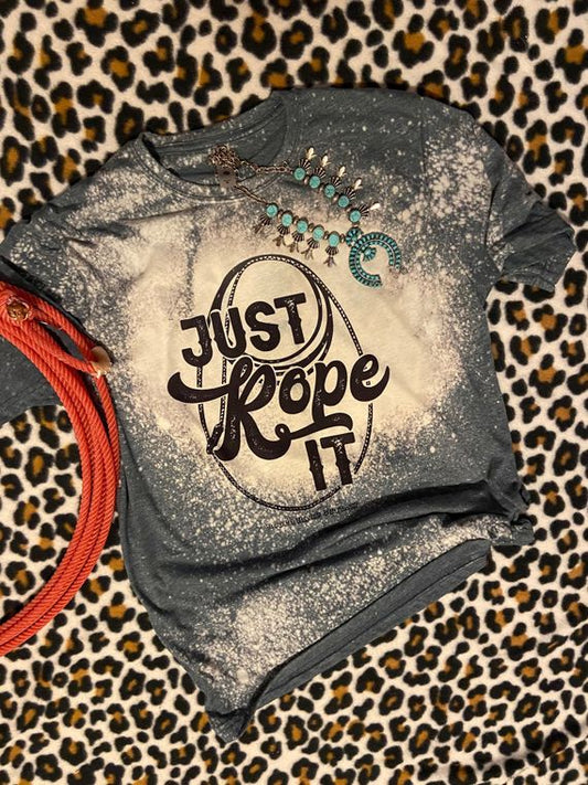 Just Rope It Graphic Bleached Tee