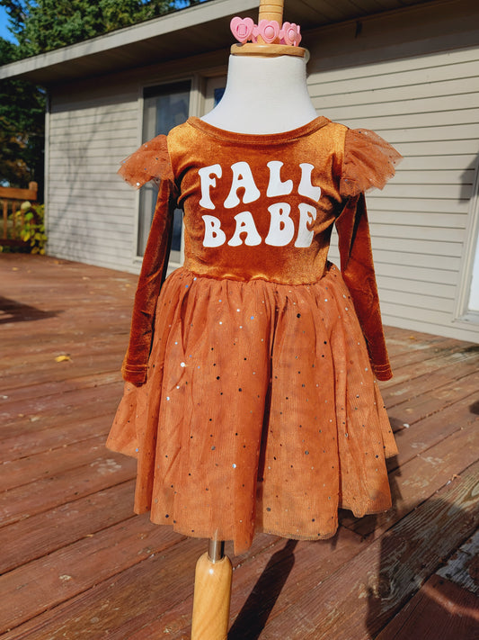 Fall Babe Velvet and Tulle Dress