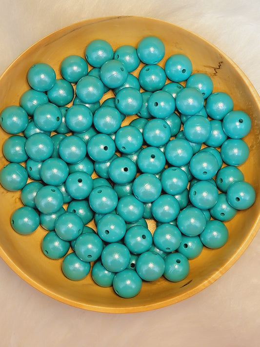 15 mm Shimmer Silicone Beads