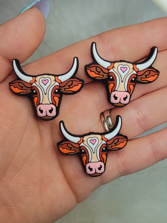 Cow Cutie Silicone Focal Bead