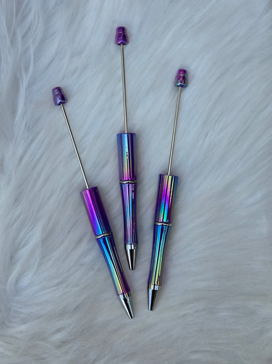 Dark Purple Opal Plastic Beadable Pen