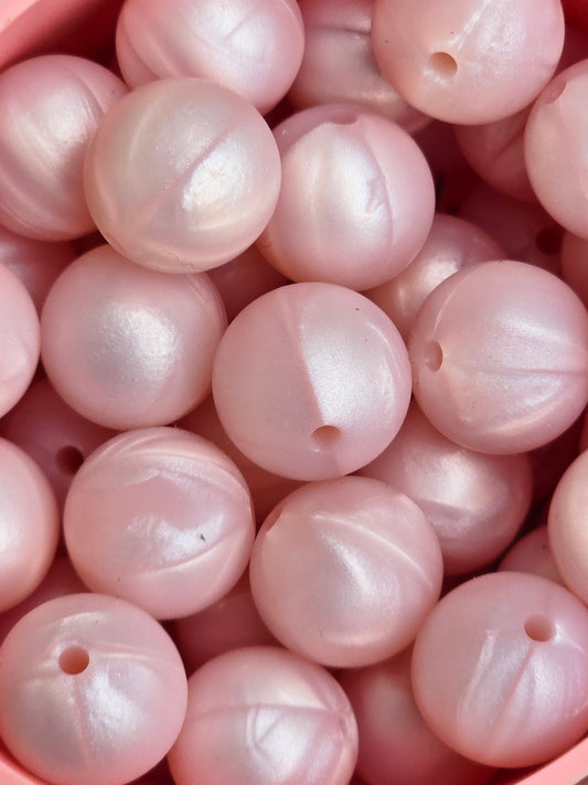 15mm Opal Baby Pink Silicone Bead