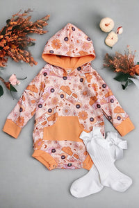 Vintage Fall Truck Romper with Hood