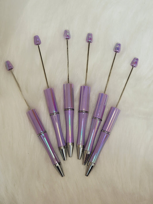 Purple Opal Plastic Beadable Pen