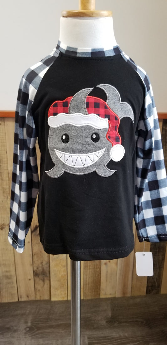 Santa Shark Raglan