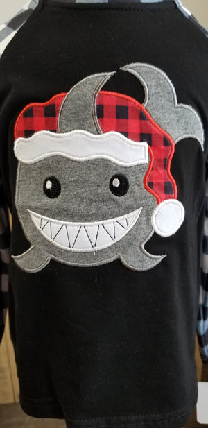 Santa Shark Raglan