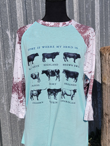Home is Where My Herd Is 3/4 Sleeve