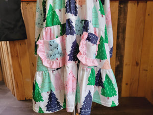 Christmas Tree Print Pocket Dress